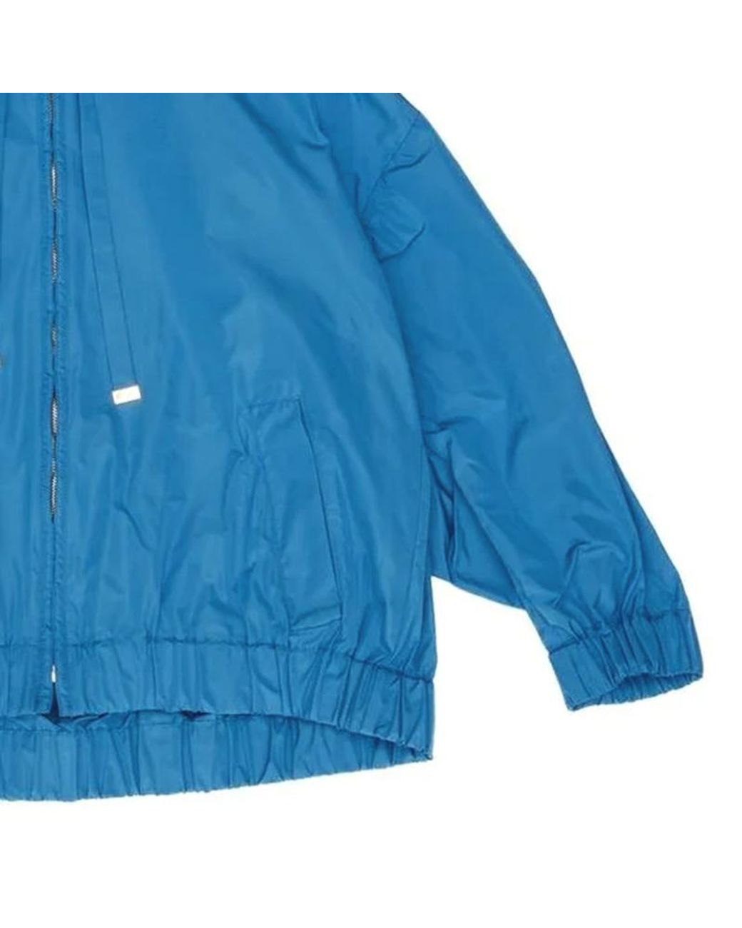 Max Mara Blue 'S Cammeo Taffeta Hooded Jacket