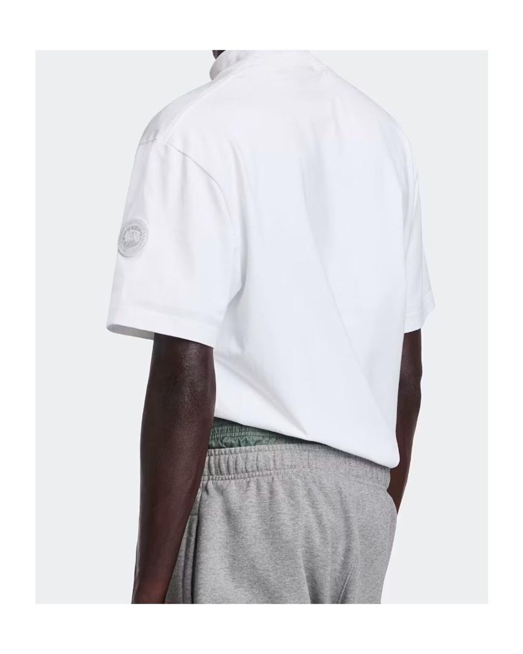 Canada Goose White Novo T-Shirt Tonal Label for men