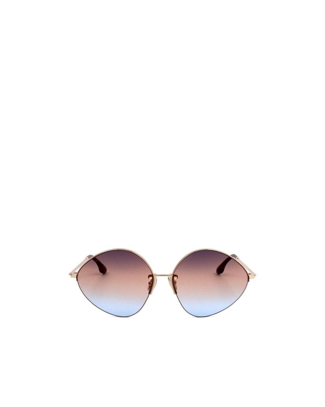 Victoria Beckham Pink Oval-Frame Sunglasses