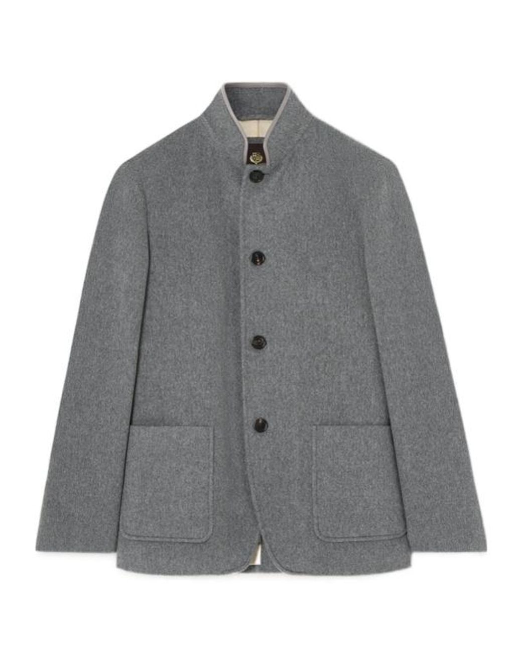 Loro Piana Gray Button-Up Jacket for men