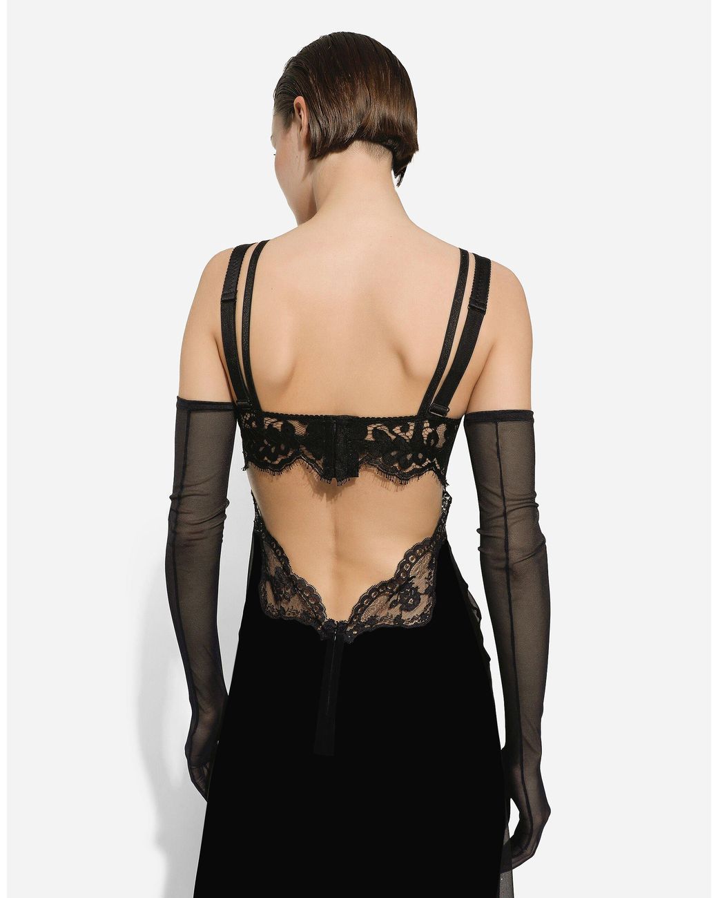 Dolce & Gabbana Black Semi-Sheer Maxi Nightdress