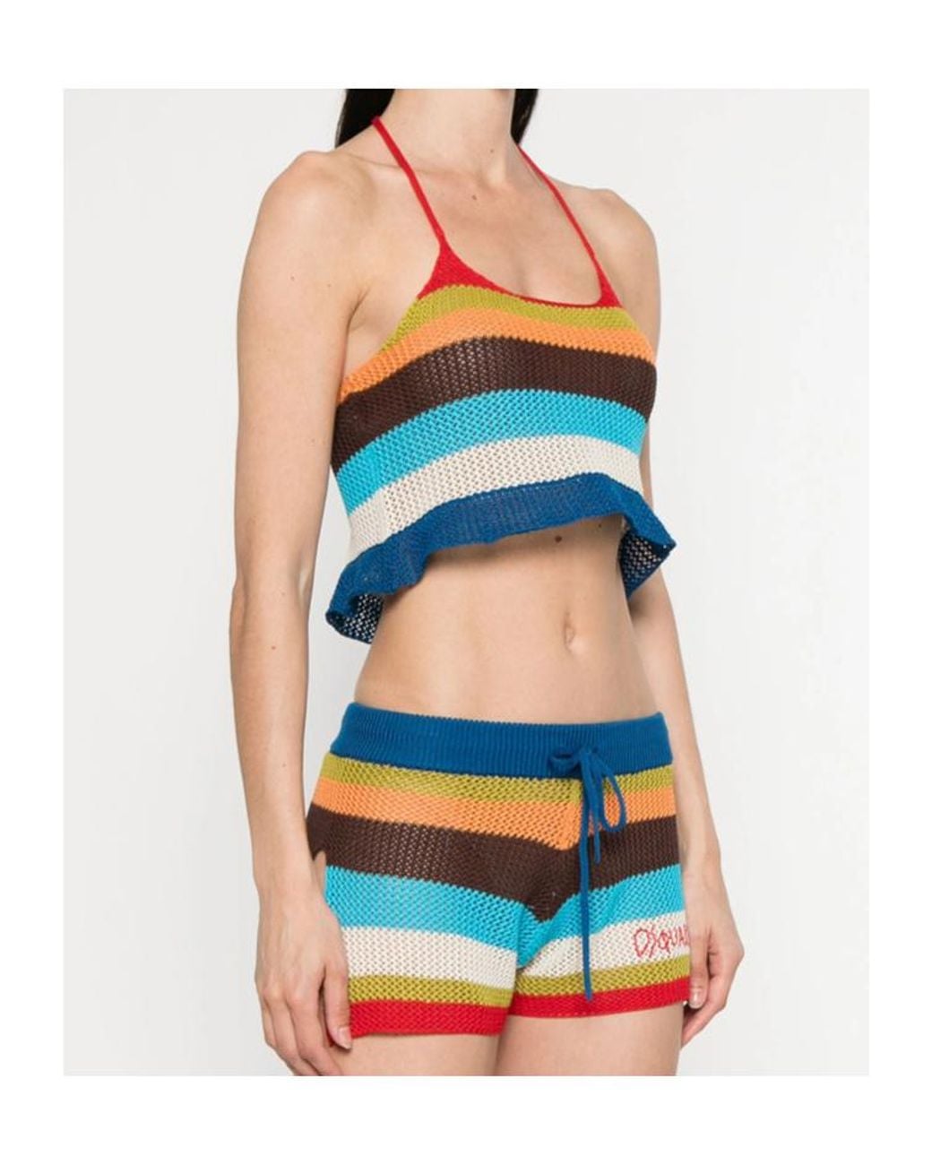 DSquared² Blue サマーラバーズ ニット ホルターネック トップ