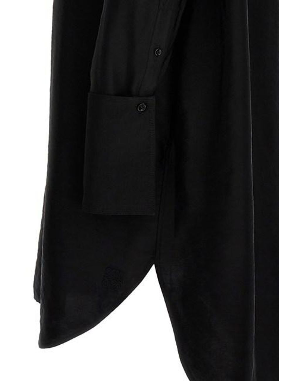 Loewe Black Anagram Embroidered Shirt Dress