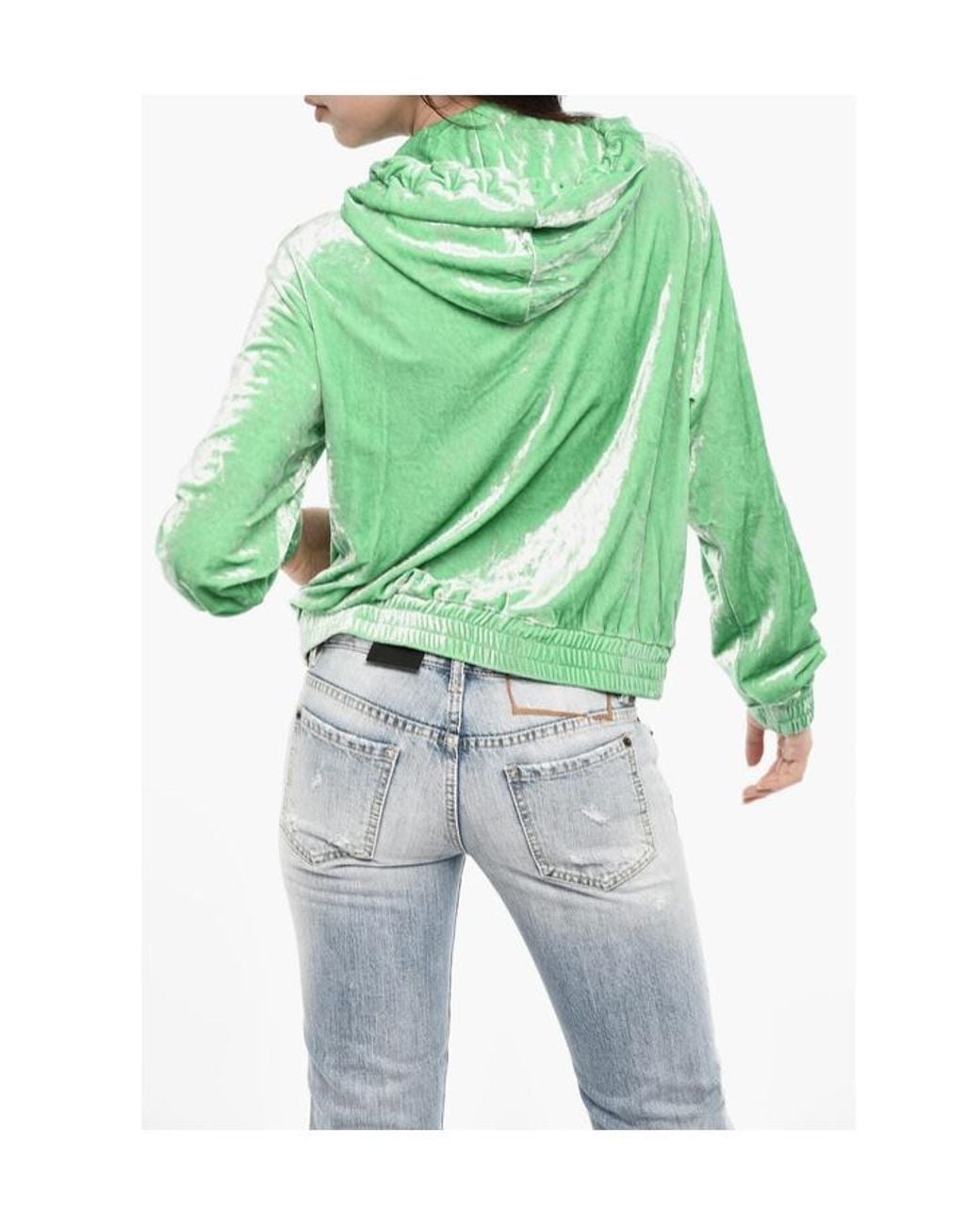 DSquared² Green Logo-Patch Hoodie