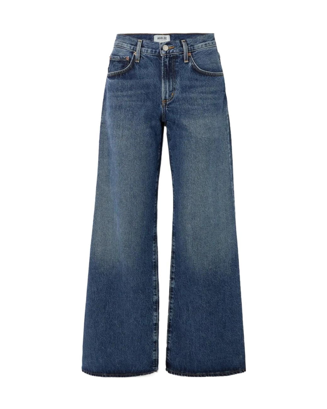 Agolde Blue Wide-Leg Denim Trousers