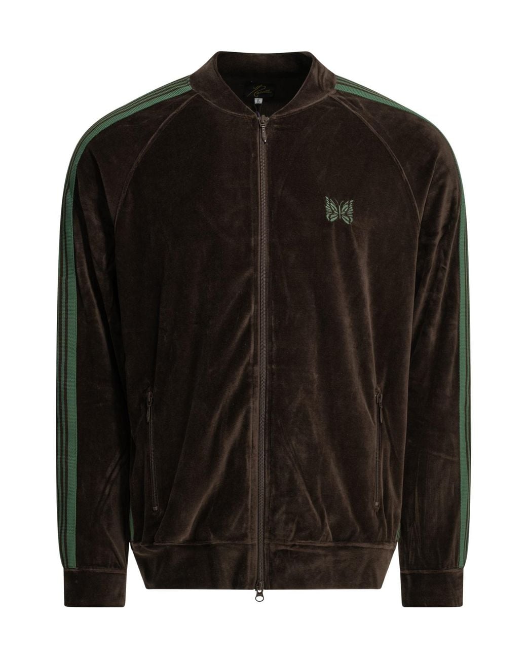 Needles Black Track Zip-Up Sweatshirt for men
