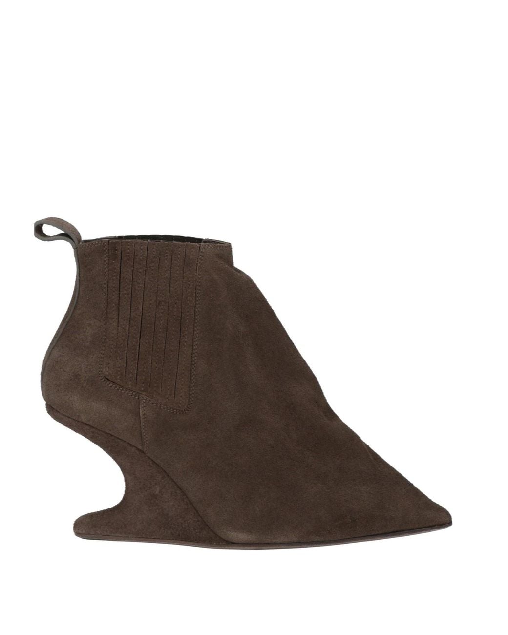 Rick Owens Suede Chelsea Boots in Brown | Lyst