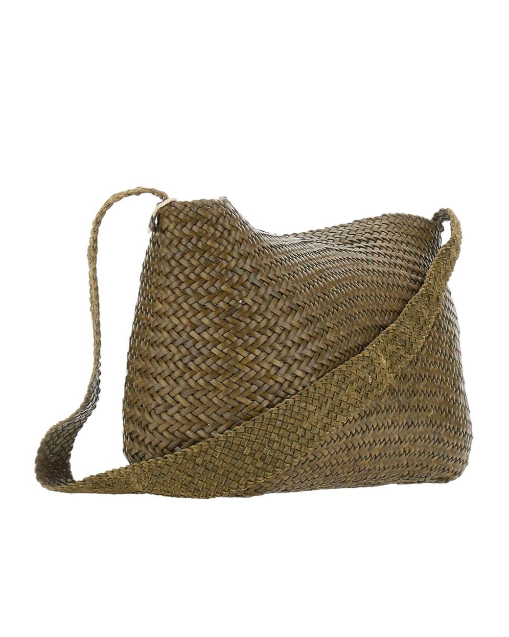 Dragon Diffusion Natural Santa Marta Woven Shoulder Bag