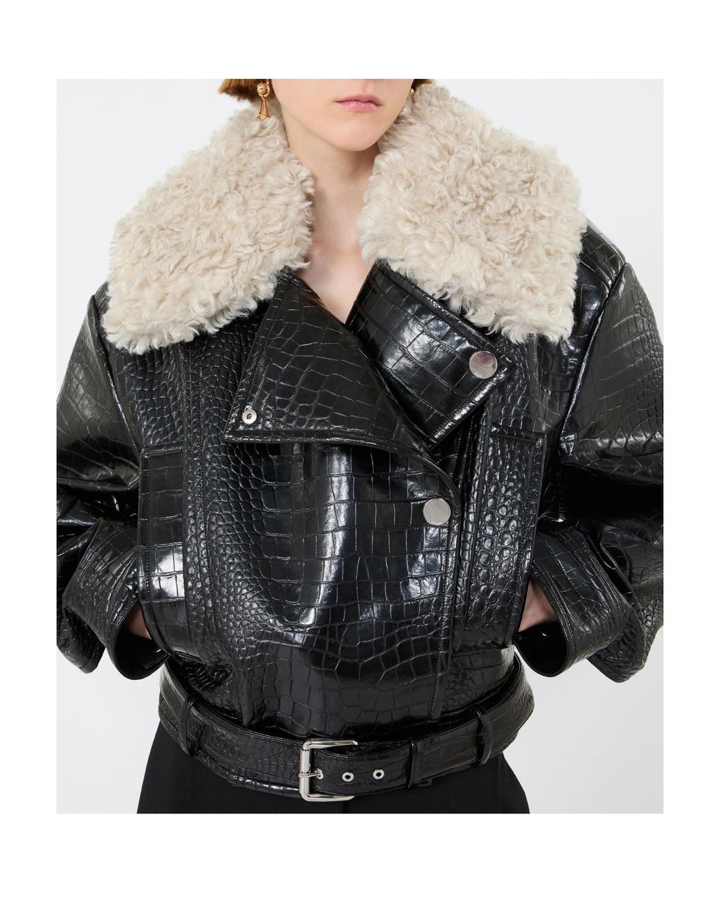 Sportmax Black Armonioso Embossed Jacket