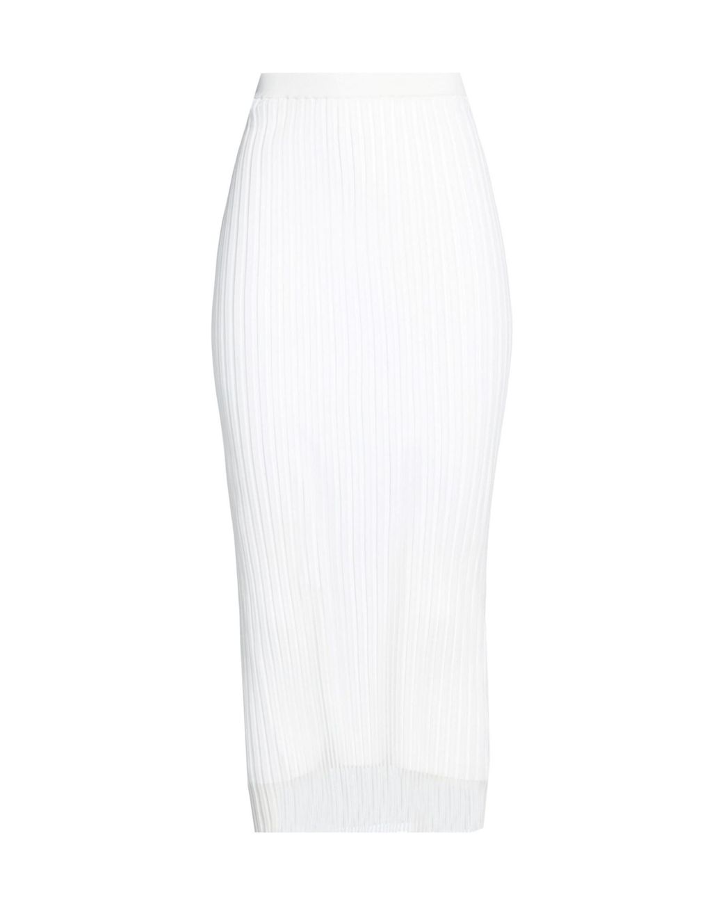 Sportmax White Midi Skirt