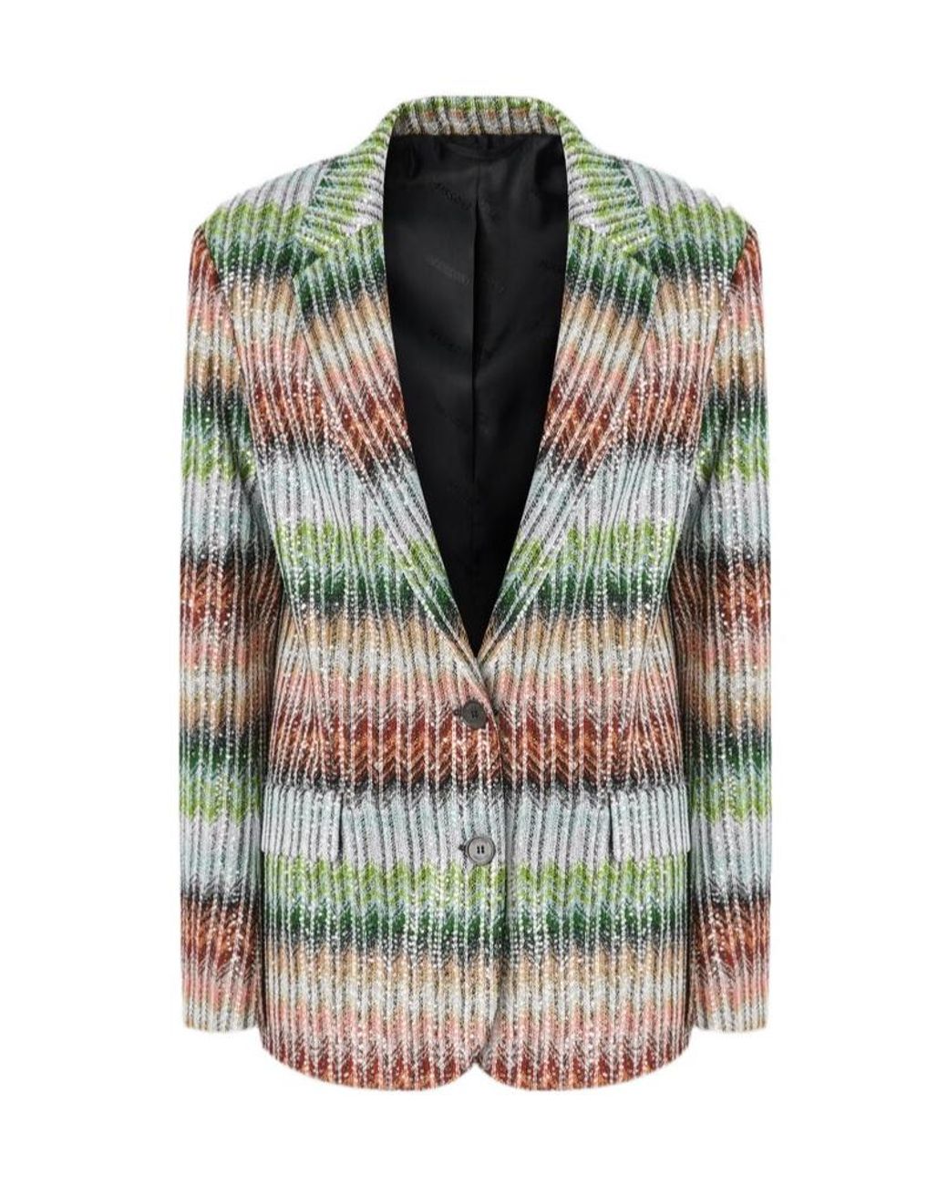 Missoni Multicolor Zigzag-Woven Blazer