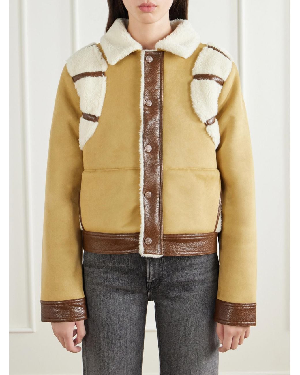 Mother Metallic Cropped Puffer Jacket