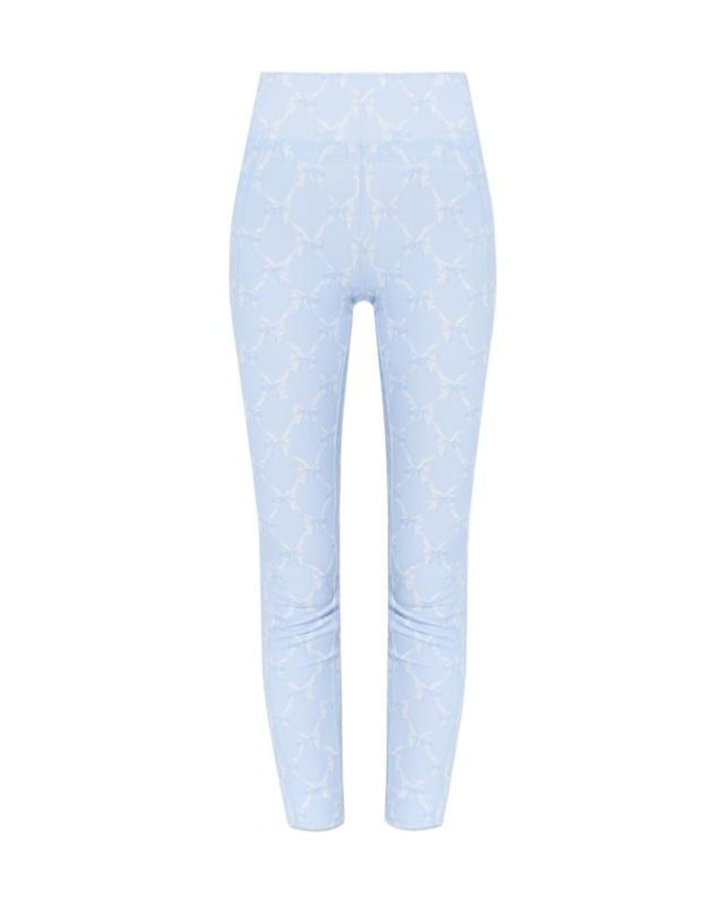 LoveShackFancy Blue Kimi High-Rise Performance Trousers