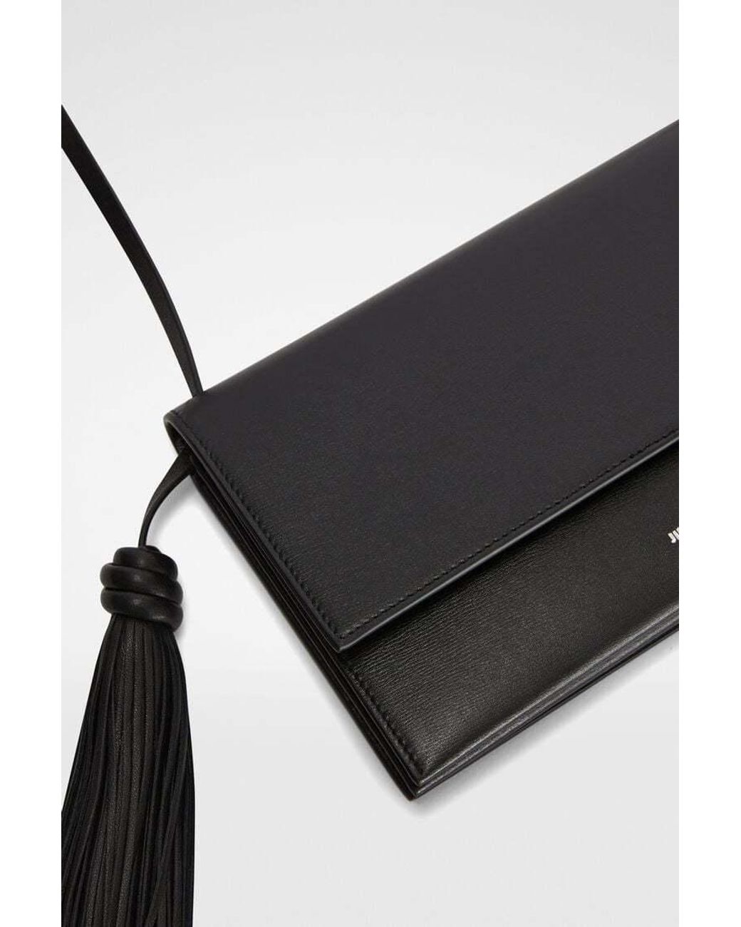 Jil Sander White Tassel Crossbody Bag