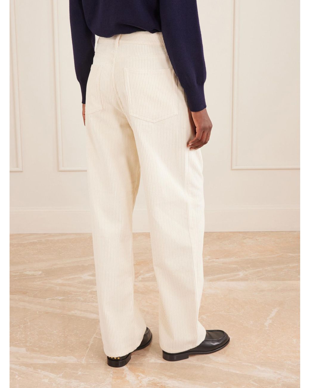 Rohe Natural Corduroy Wide-Leg Pants