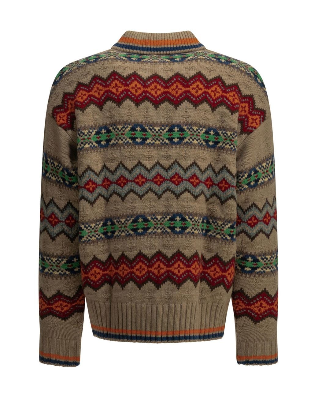 Polo Ralph Lauren Green Fair Isle Polo Knitted Sweater for men
