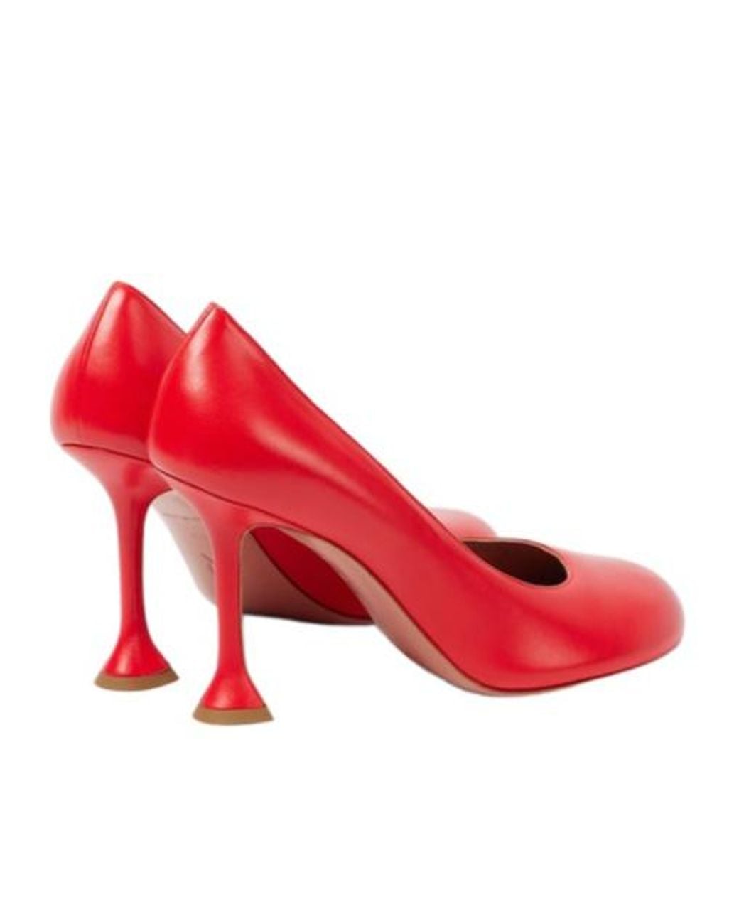 AMINA MUADDI Red Leather Pumps