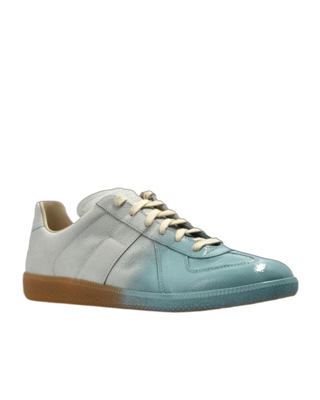 Maison Margiela Green Gradient Low-Top Sneakers