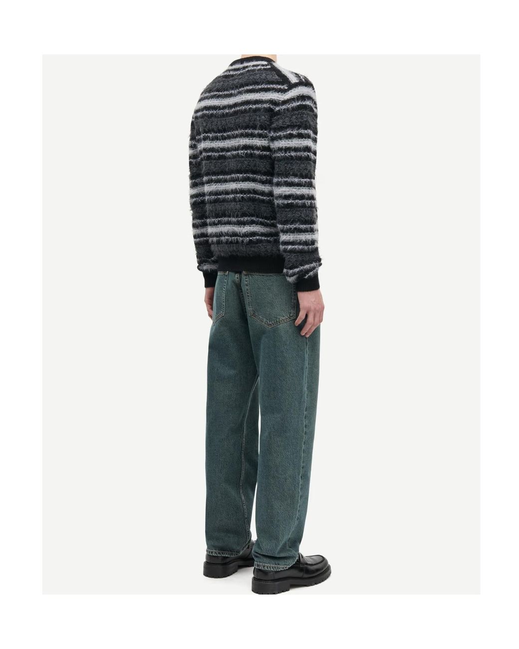 Samsøe & Samsøe Black Samsøe Samsøe Safinnley Striped Knitted Sweater for men