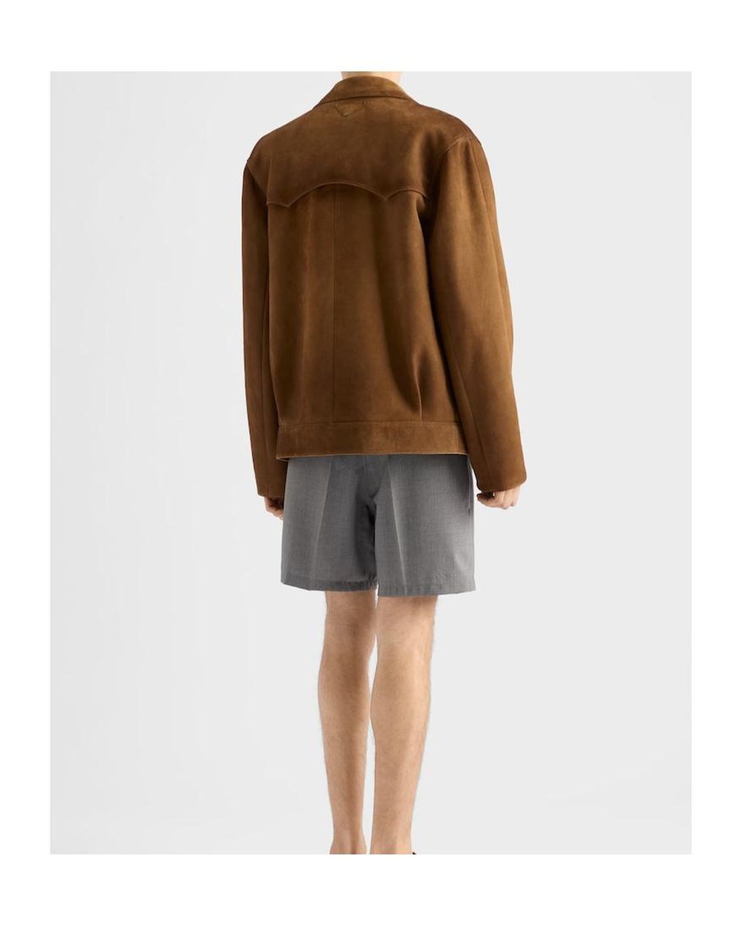 Prada Brown Leather Jacket for men