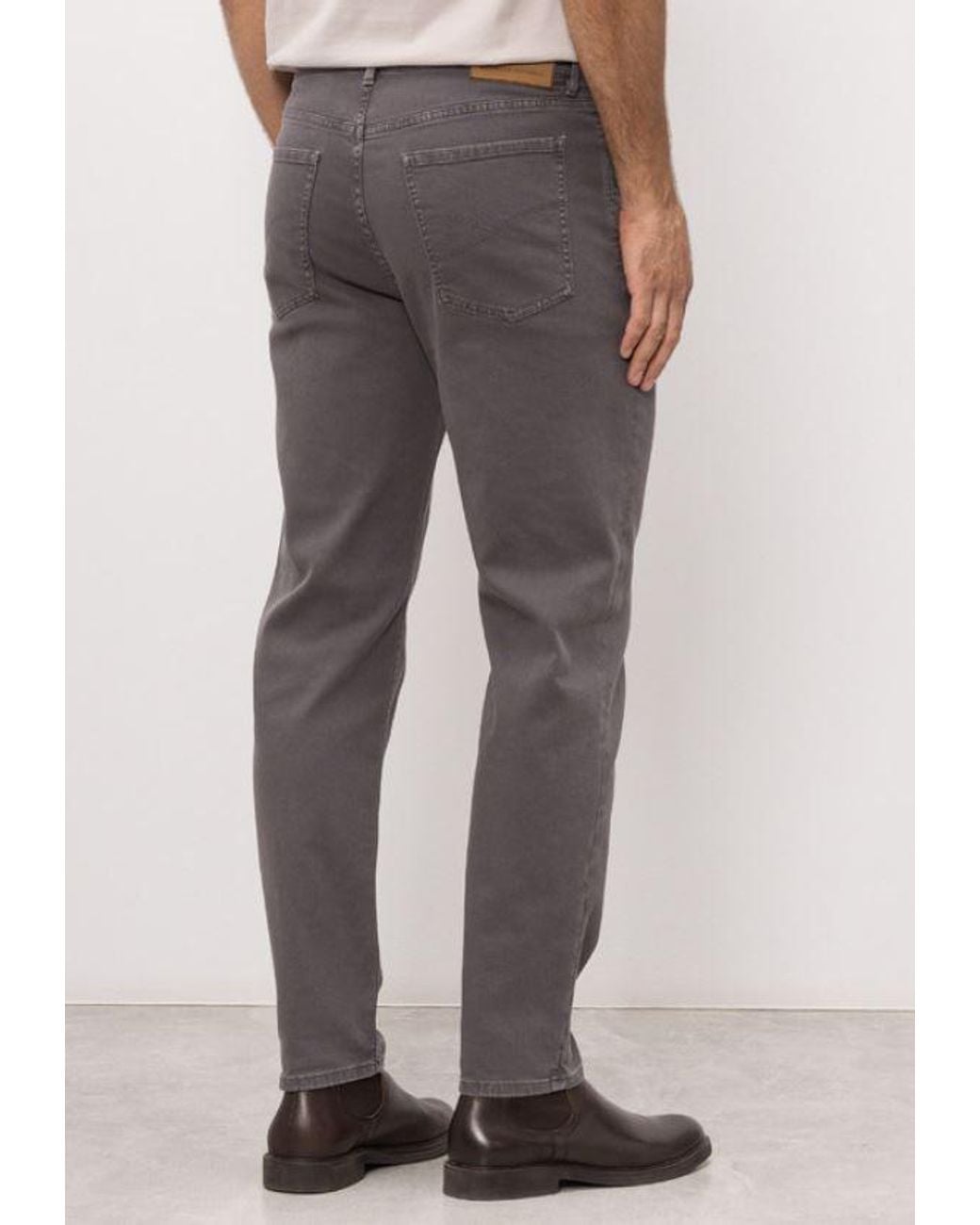 Brunello Cucinelli Gray Straight-Leg Five-Pocket Trousers for men