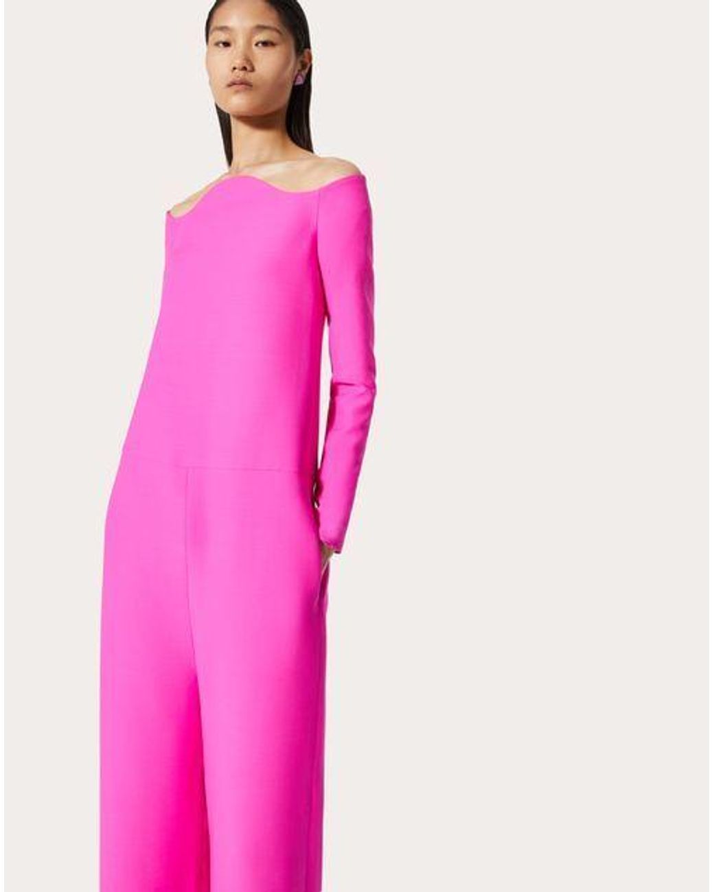 Valentino Pink Off-Shoulder Jumpsuit