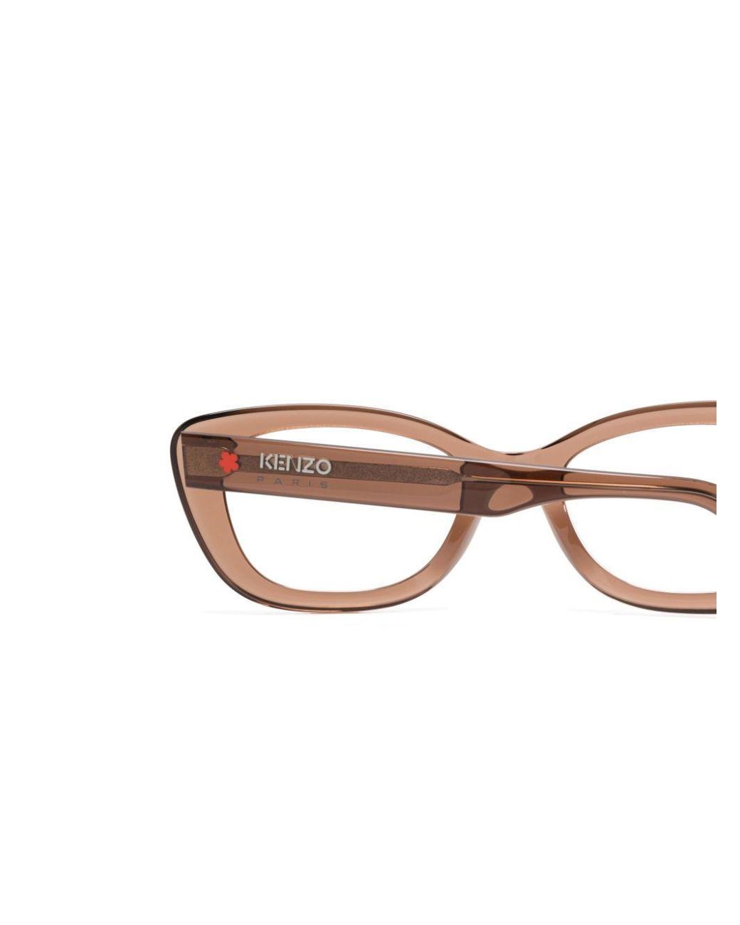 KENZO White Cat-Eye Frame Flat Mirror for men