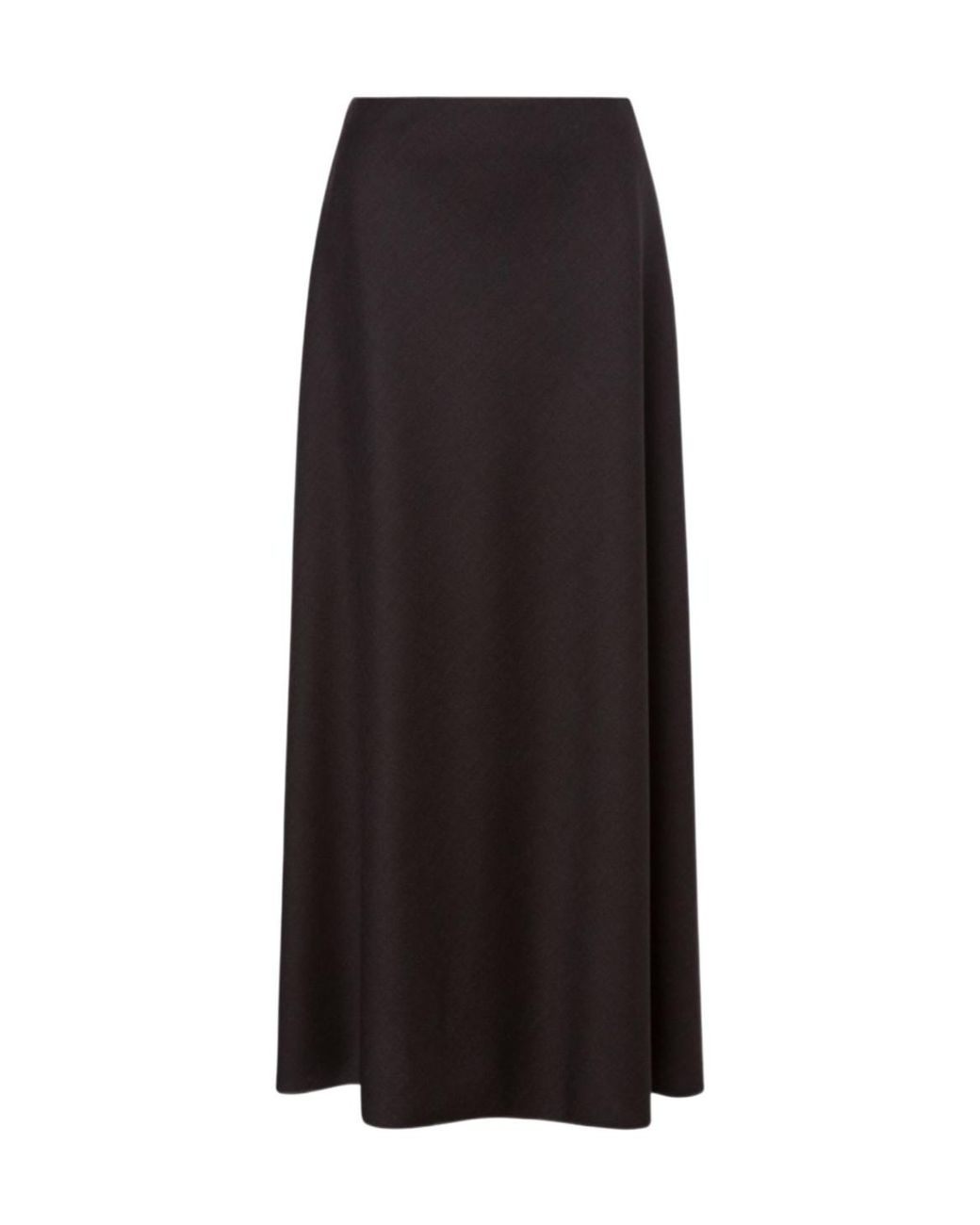 Alberta Ferretti Black Dark High-Waisted Midi Skirt