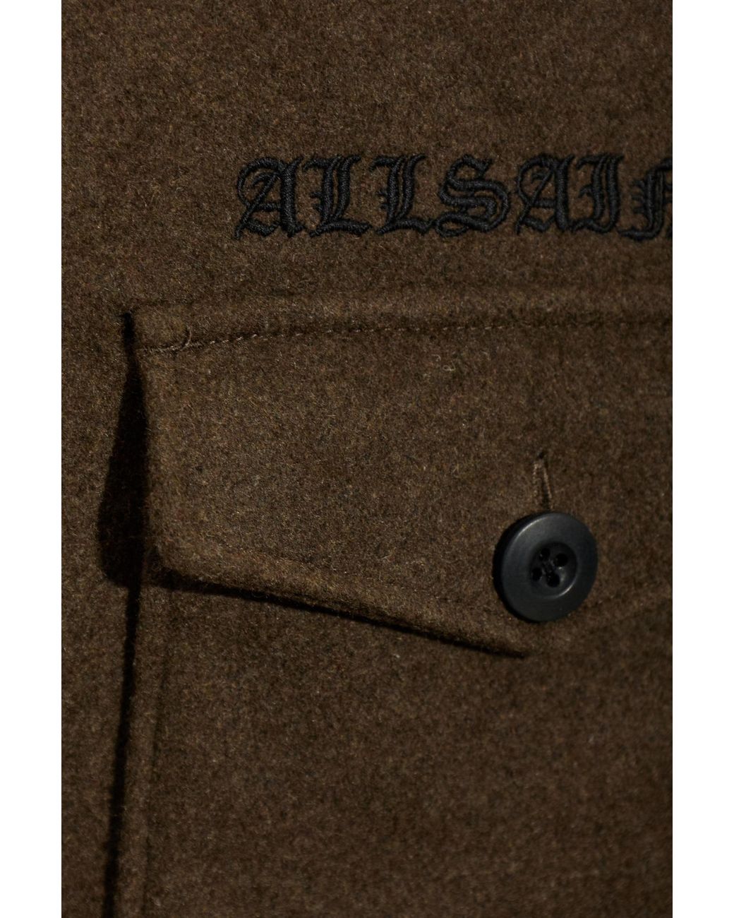 AllSaints Green Palermo Utility Overshirt for men
