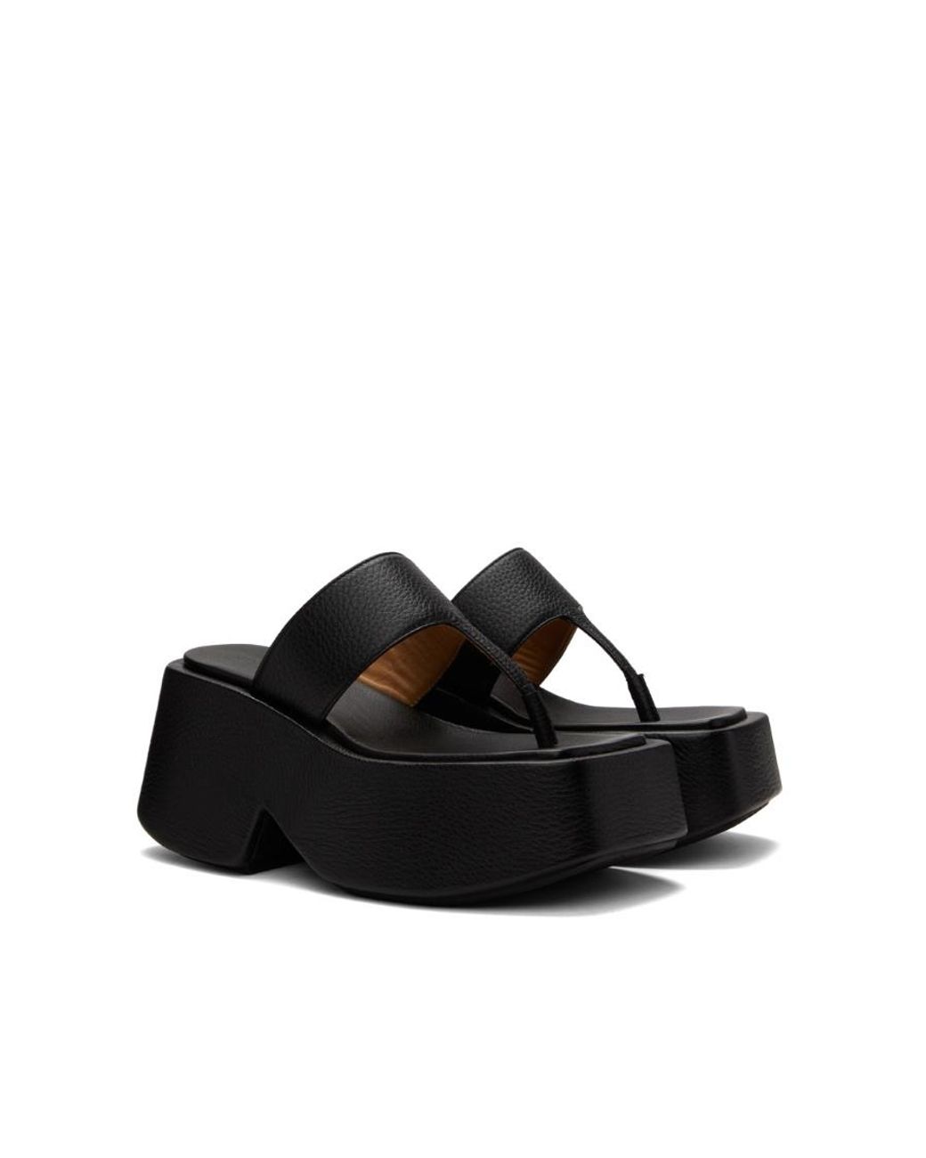 Marsèll Black Marsèll Slip-On Platform Thong Sandals