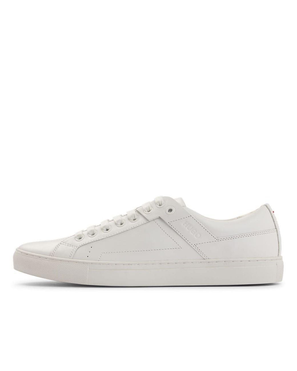 Boss White Solid Color Tennis Trainers for men