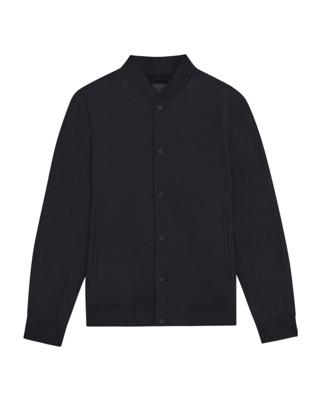 Theory Blue Button-Up Bomber Jacket for men