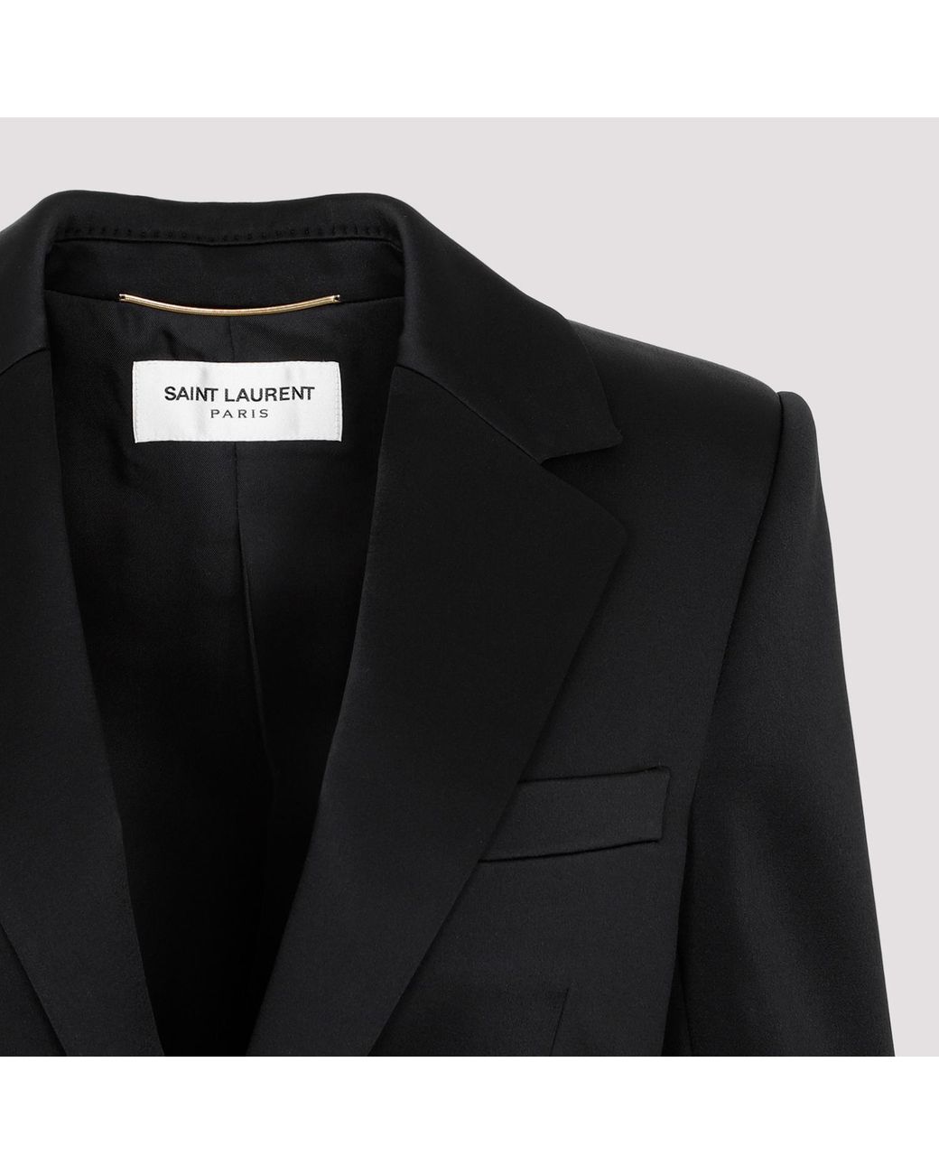 Saint Laurent Black Single-Breasted Coat