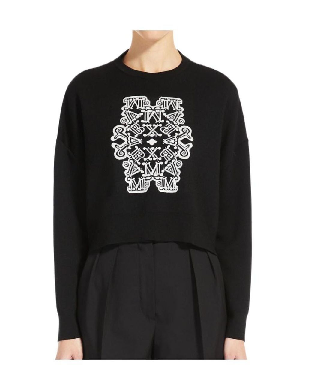 Max Mara Black Wool Short Sweater