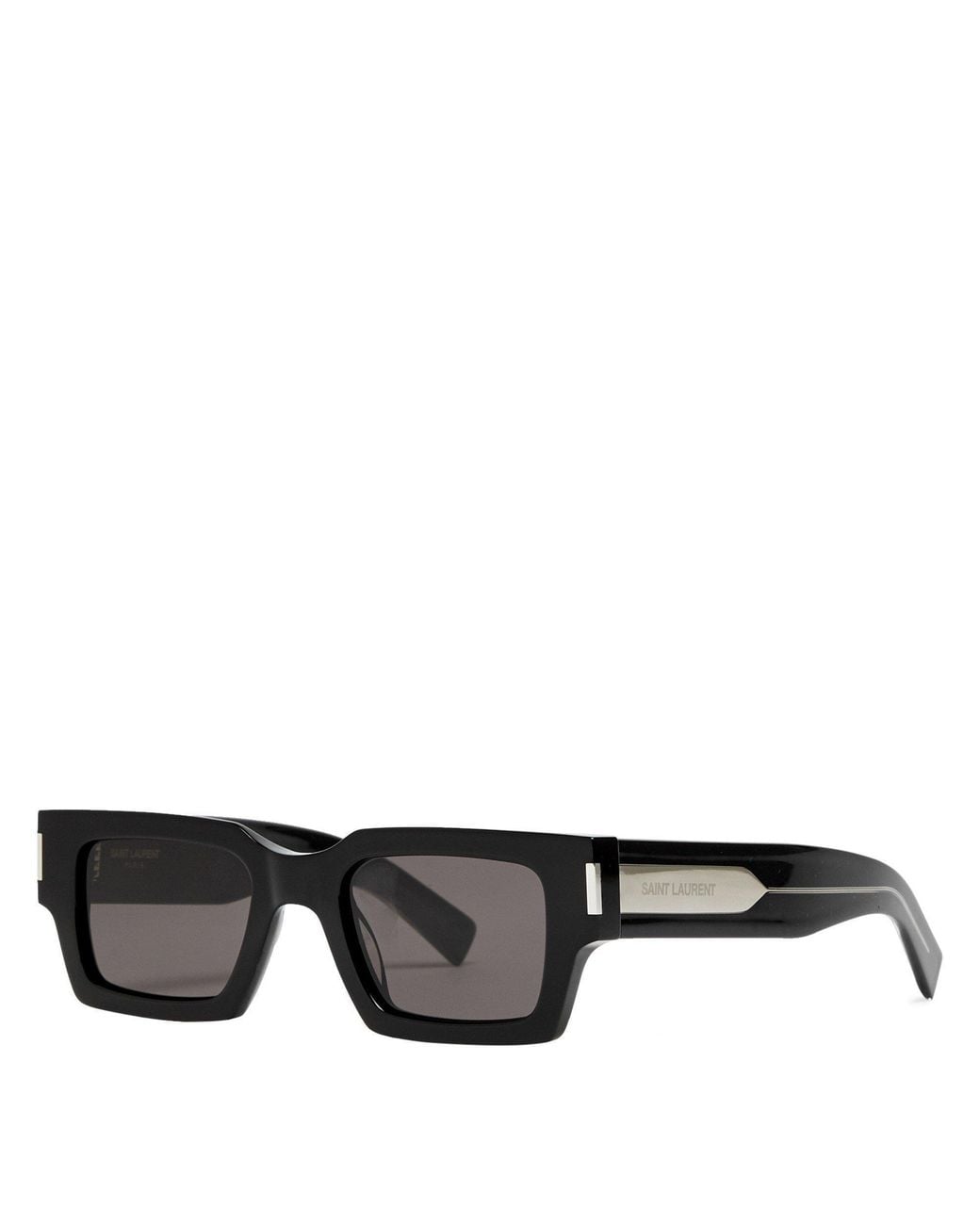Saint Laurent Black Thick-Frame Square Sunglasses for men