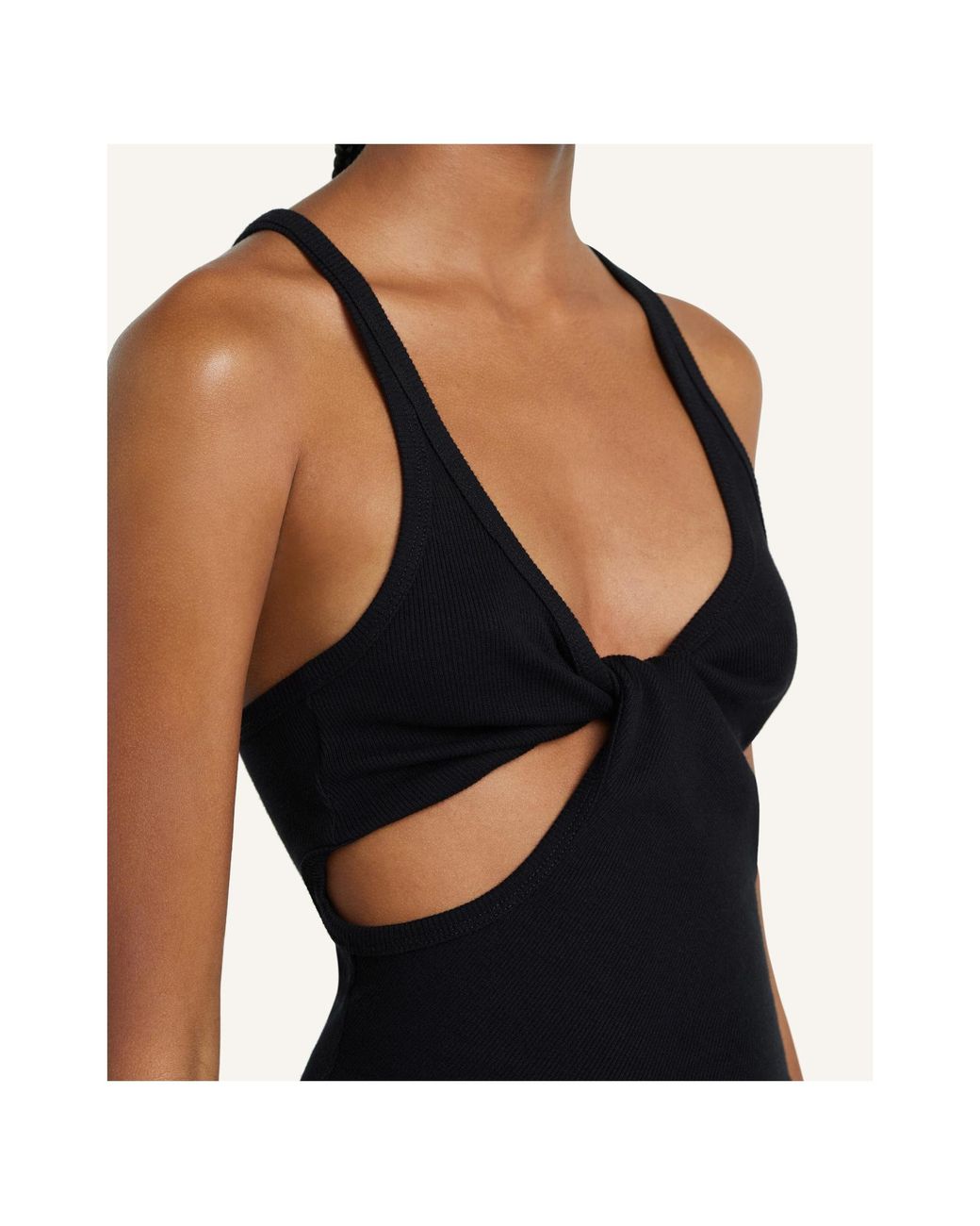 Courreges Black Sleeveless Tops