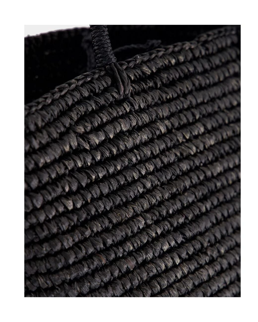 Sensi Studio Black Large Straw Tote Bag