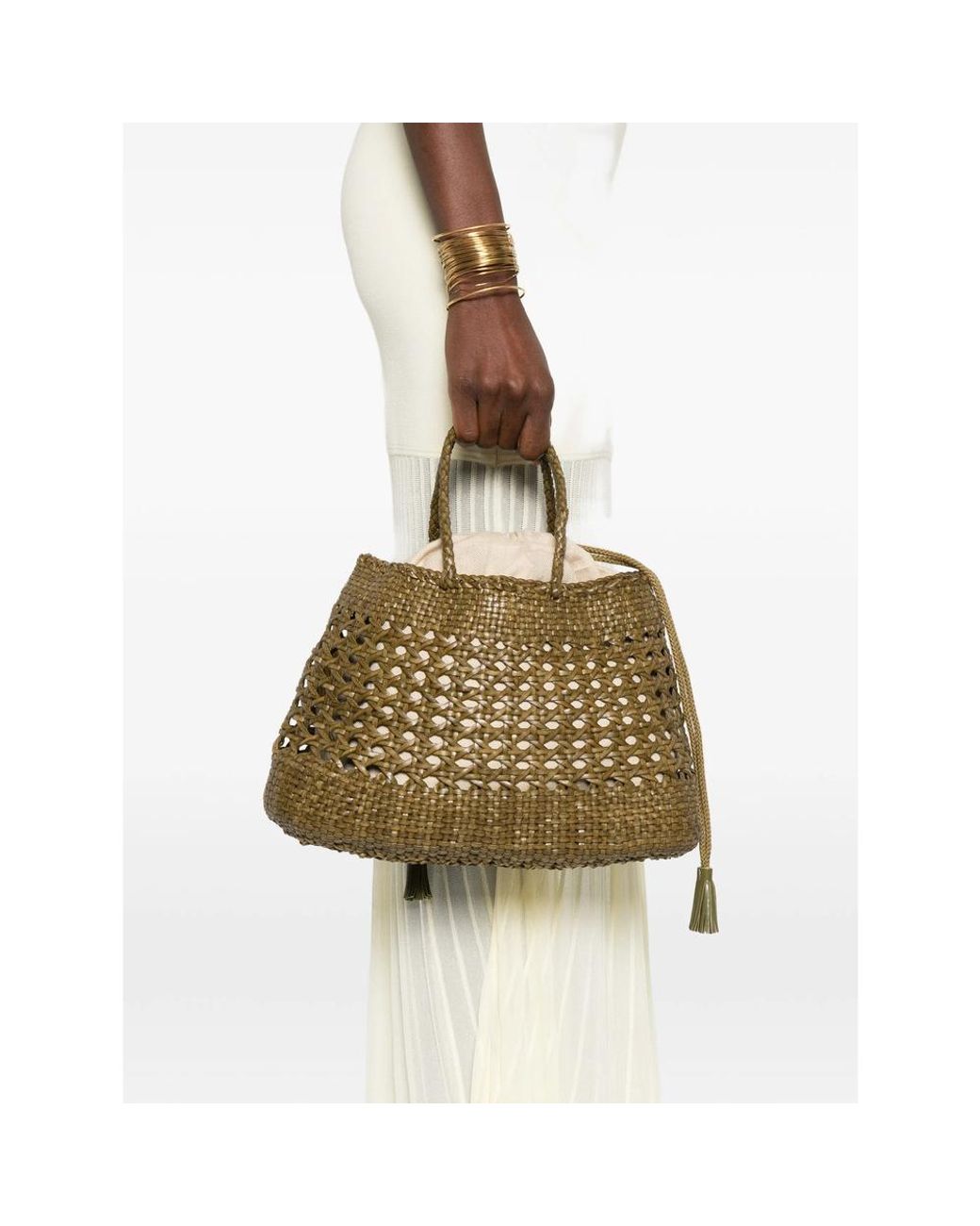 Dragon Diffusion Natural Woven Drawstring Tote Bag