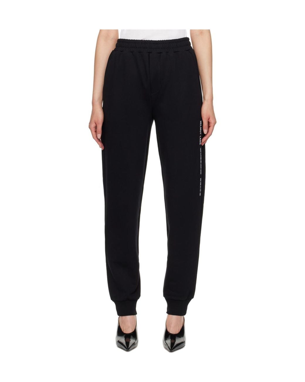 Helmut Lang Black Elastic Waist Sweatpants