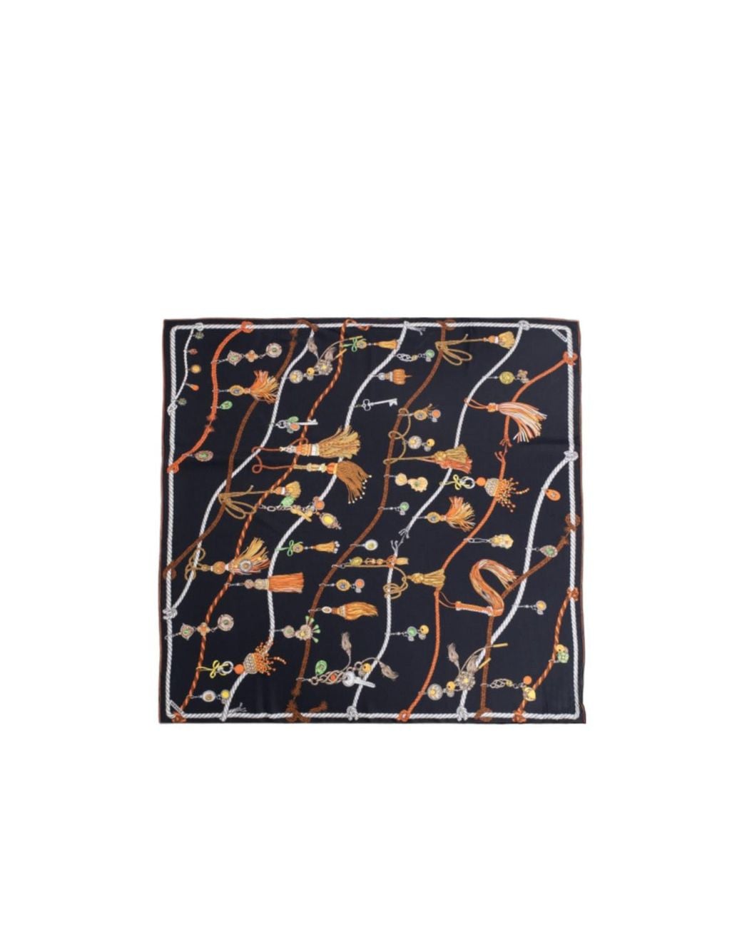 Versace Black Medusa Rope Printed Scarf for men