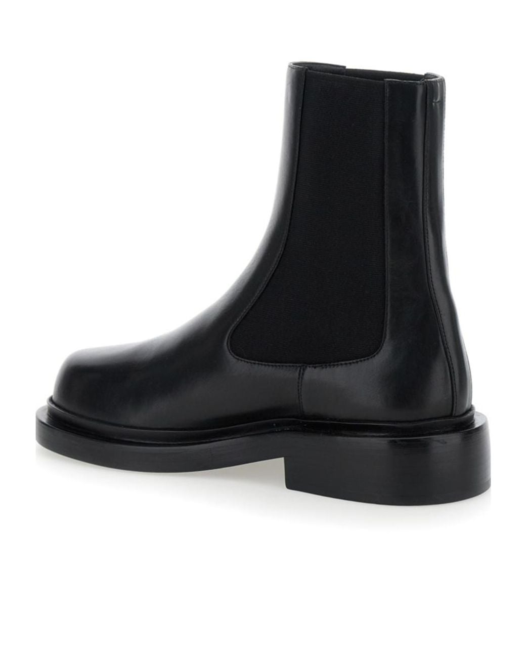 Jil Sander Black Round Toe Ankle Boots