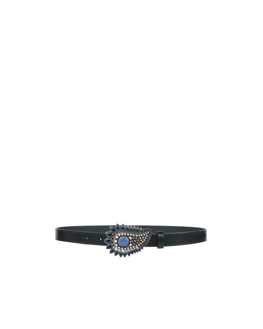 Isabel Marant White Minimal Thin Leather Belt