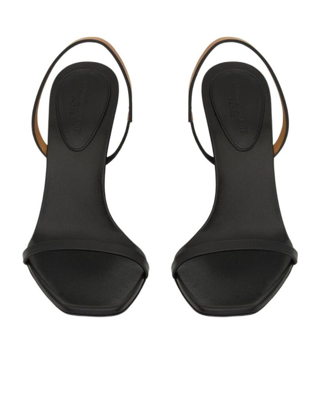 Saint Laurent Metallic Opyum Slingback Sandals