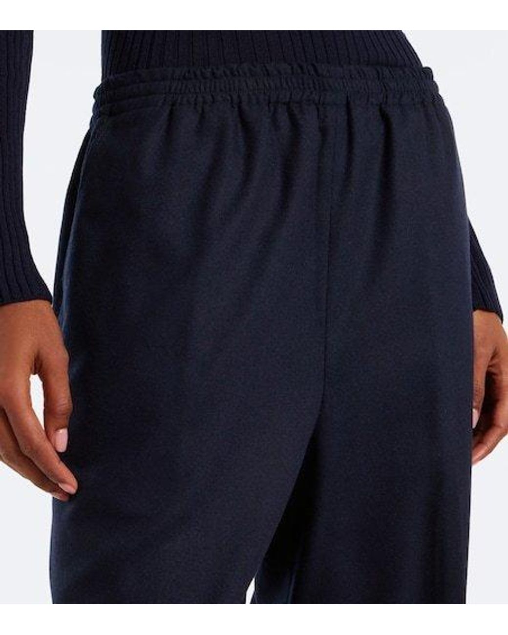Jil Sander Blue Wool Straight Pants