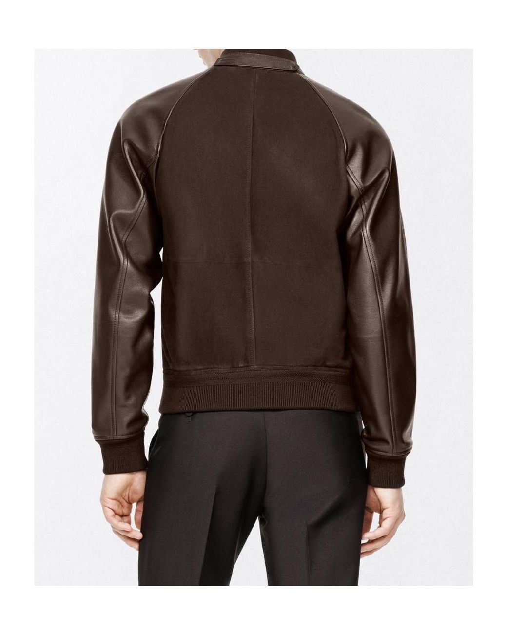 Tom Ford Brown Long-Sleeve Leather Jacket for men