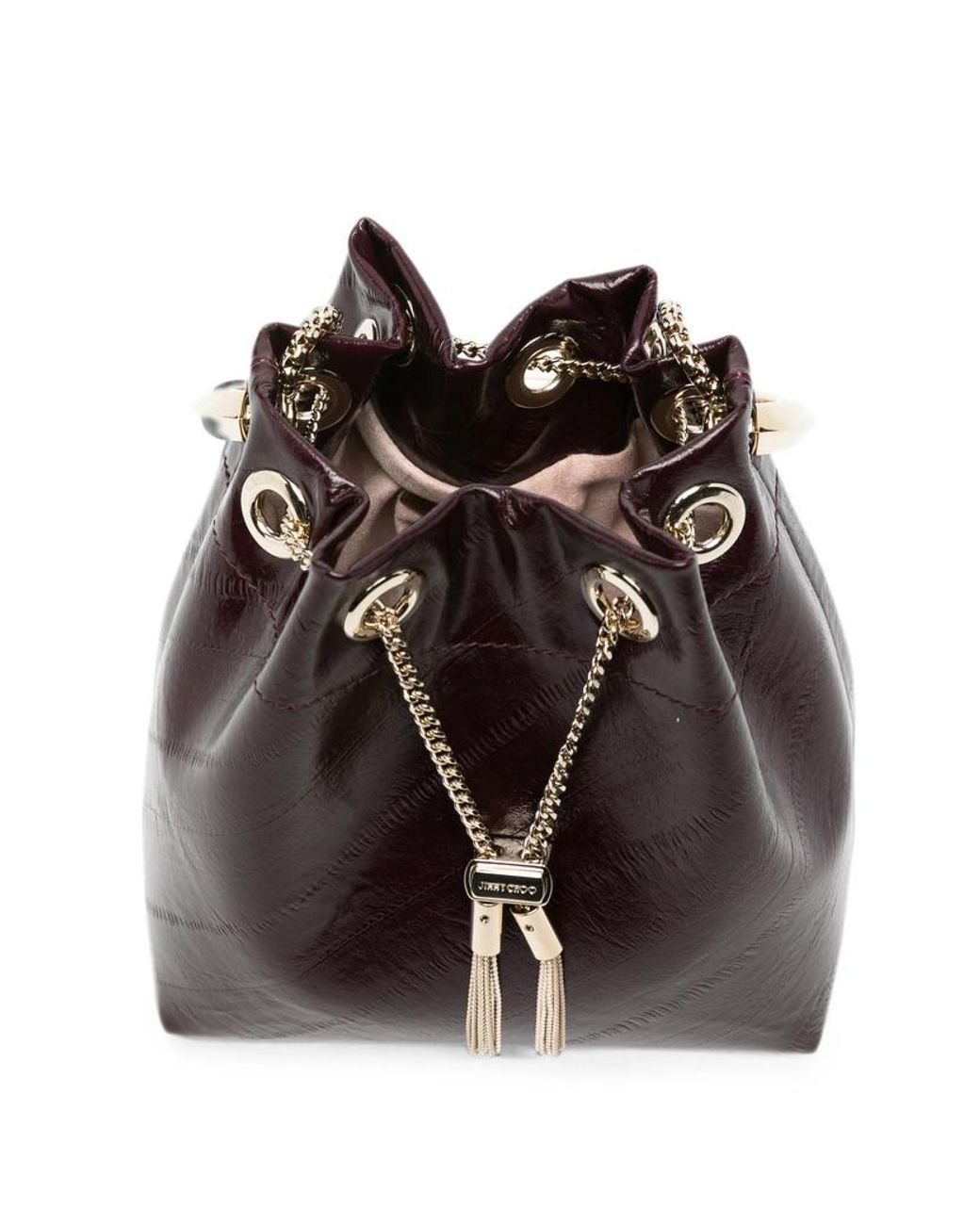 Jimmy Choo White Drawstring Shoulder Bag