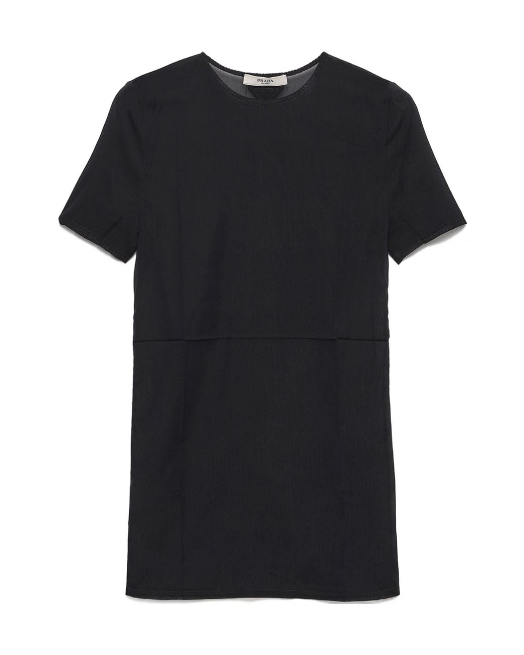 Prada Black Stretch Silk Chiffon Top