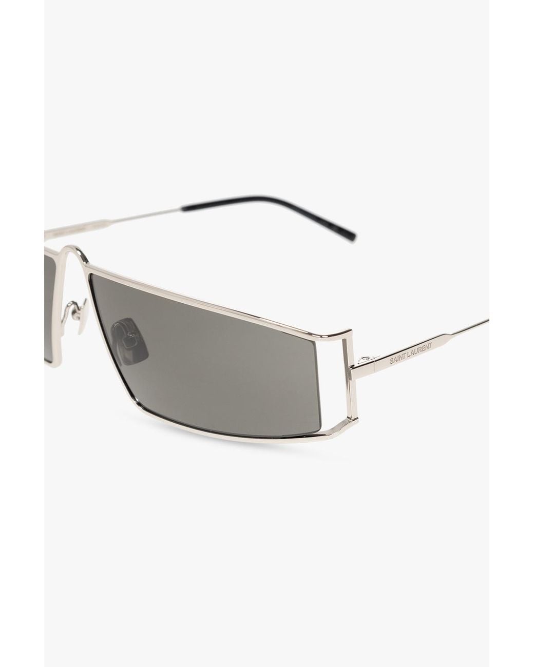 Saint Laurent Metallic Eyewear Square Frame Sunglasses