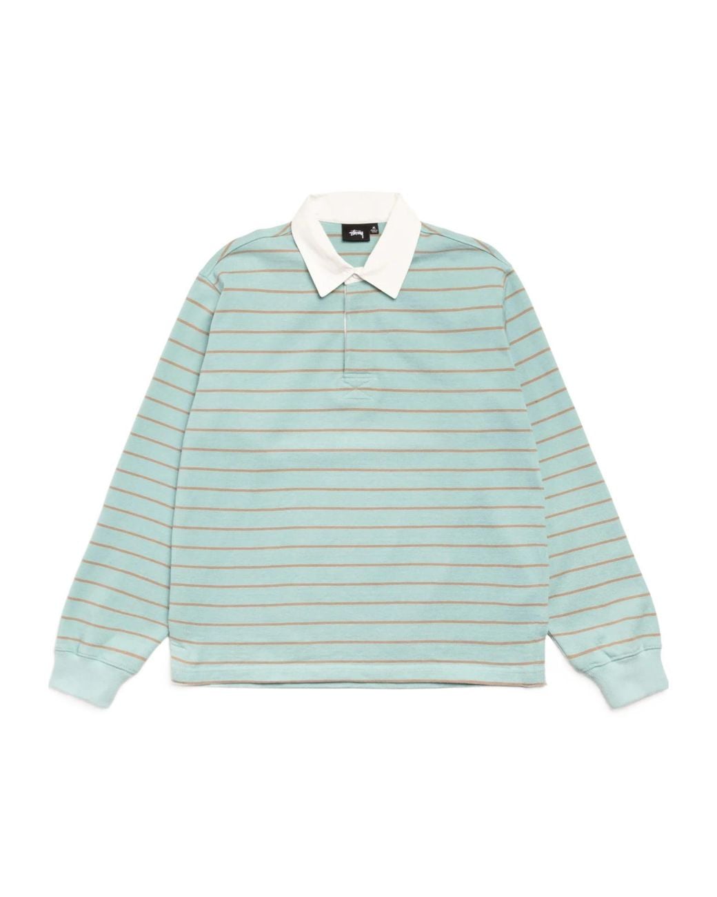 Stussy Blue Striped Rugby Shirt for men