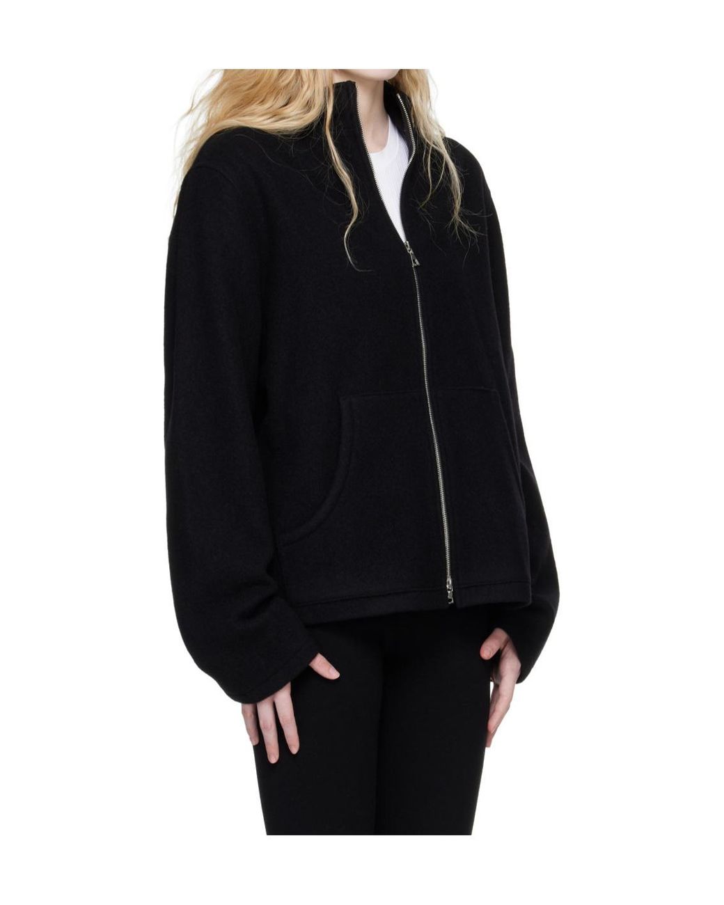 Rier Black Fleece Sweatshirt for men